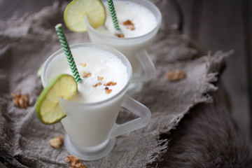 Lime milk shake