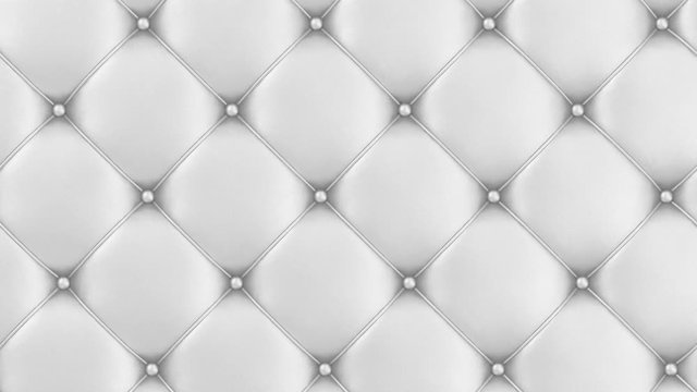 4K Looping Animation of White Leather Upholstery Background