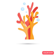 Corals color flat icon for web and mobile design