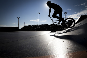 bike in skate park