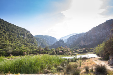 Fototapeta na wymiar Landscape near Cala Luna, Sardinia, Italy