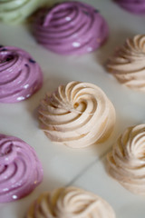 Delicious homemade sweetmarshmallow on a white background.