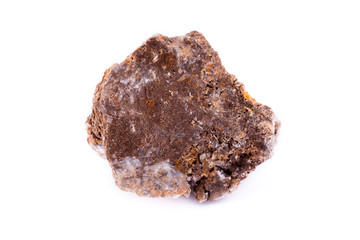 macro mineral stone wulfenite on a white background