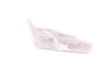 stone macro mineral orthoclase on a white background