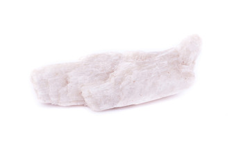 stone macro mineral orthoclase on a white background
