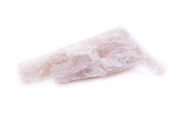 stone macro mineral orthoclase on a white background