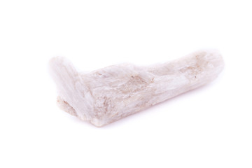 stone macro mineral orthoclase on a white background