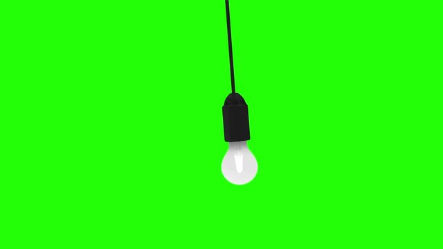 4K Seamless Looping Animation of Hanging Swaying Light Bulb on a different backgrounds