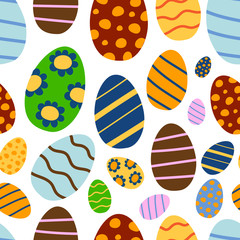 Easter seamless pattern background retro vintage design vector.