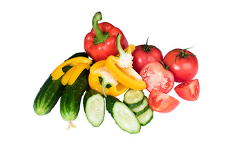 vegetables isolated on a white background