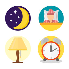 Sleep icons vector illustration