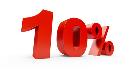 3D rendering shiny red discount 10 percent