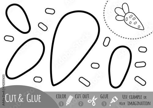 "Education paper game for children, Carrot" fichier vectoriel libre de ...