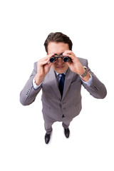 Young businessman isolated on the white background