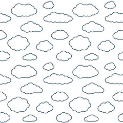 Clouds Seamless Pattern Background