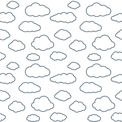 Clouds Seamless Pattern Background
