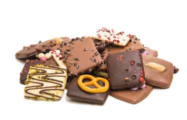 German cookies in chocolate isolated