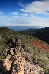 Fototapeta na wymiar Mountain landscape at Pinar de Garafía - La Palma, Canary Islands