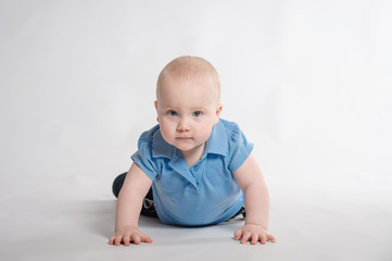 Fototapeta premium Creeping baby boy