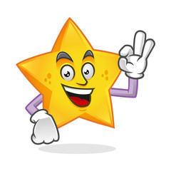 Delicious star mascot, star character, star cartoon vector 
