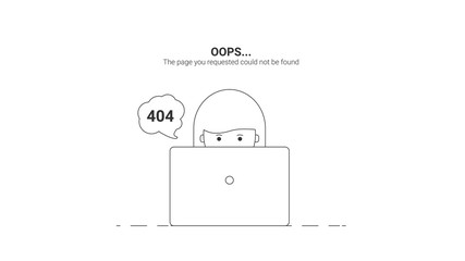Day web master. Oops Error 404 - obrazy, fototapety, plakaty