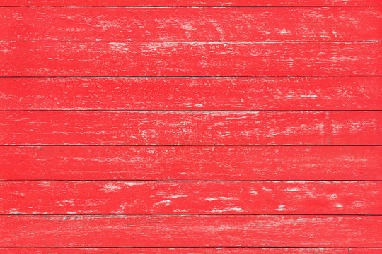 Fototapeta Distressed red rustic wood backdrop