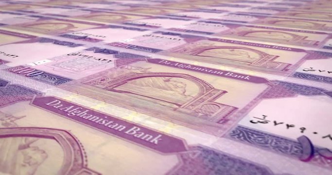Banknotes of one hundred afghani of Afghanistan, cash money