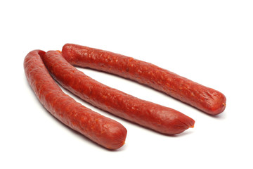 salami isolated on white background