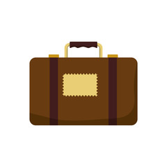 suitcase luggage vector icon illustration graphic design