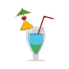 glass cocktail straw vector icon illustration graphic design