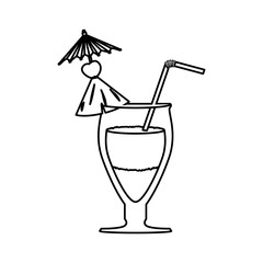 glass cocktail straw vector icon illustration graphic design