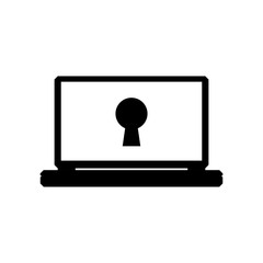 computer lock security privacy vector icon illustration