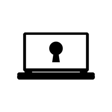 computer lock security privacy vector icon illustration