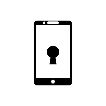 smartphone phone security lock vector icon illustration