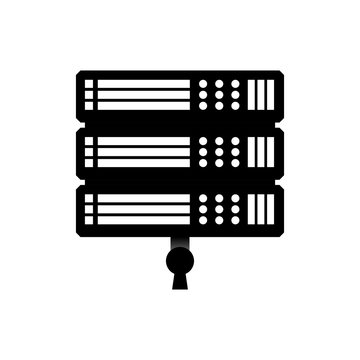 server hosting security vector icon illustration graphic design