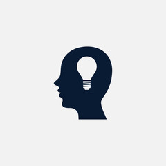 Idea bulb icon simple illustration