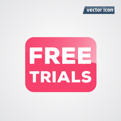 free trials vector quote button