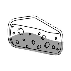 yellow cheese cheddar food vector icon illustration