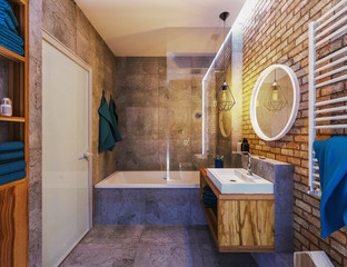 modern design of a bathroom