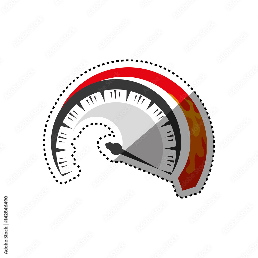 Canvas Prints speedometer power car icon vector illustration graphic design