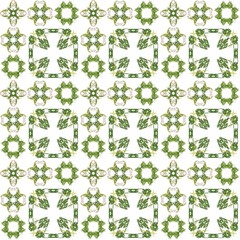 Seamless texture with 3D rendering abstract fractal green pattern
