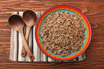 Vegetarian buckwheat porridge