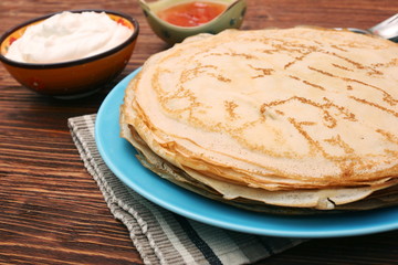 Stack of pancakes or crepe