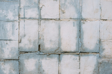 Texture of wall with painted tiles