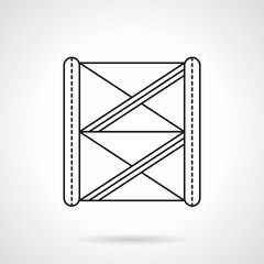 Stage construction flat line vector icon