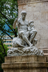 Fototapeta na wymiar Monument to French sculptor Antoine-Louis Barye (1894). Paris.