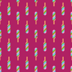 ice cream seamless pattern background fruit vector illustration