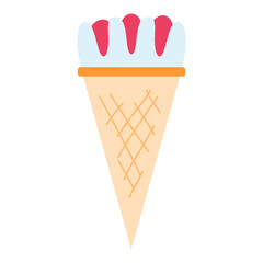 ice cream dessert vector illustration chocolate food sweet cold isolated icon snack cone tasty fruit frozen candy cartoon colorful wafer waffle bar