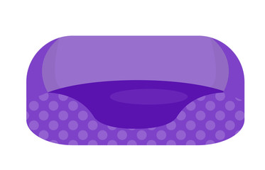 Lounger for cats, dogs icon, flat, cartoon style. Bed for animals isolated on white background. Vector illustration, clip-art