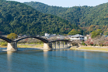 Fototapeta na wymiar Traditional Kintai Bridge in Japan